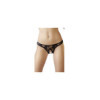String ouvert à l'entre-jambe en dentelle noire 